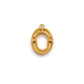 18k Solid Yellow Gold O Initial Letter Charm Pendant