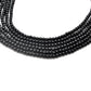 Natural Black Onyx Plain Round Gemstone Beads 12.5" Strand