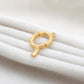 18k Solid Yellow Gold Q Initial Letter Charm Pendant