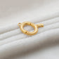 18k Solid Yellow Gold Q Initial Letter Charm Pendant