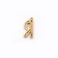 18k Solid Gold Initial R Name Charm