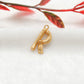 18k Solid Gold Initial R Name Charm