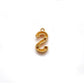 18k Solid Yellow Gold S Initial Letter Pendant