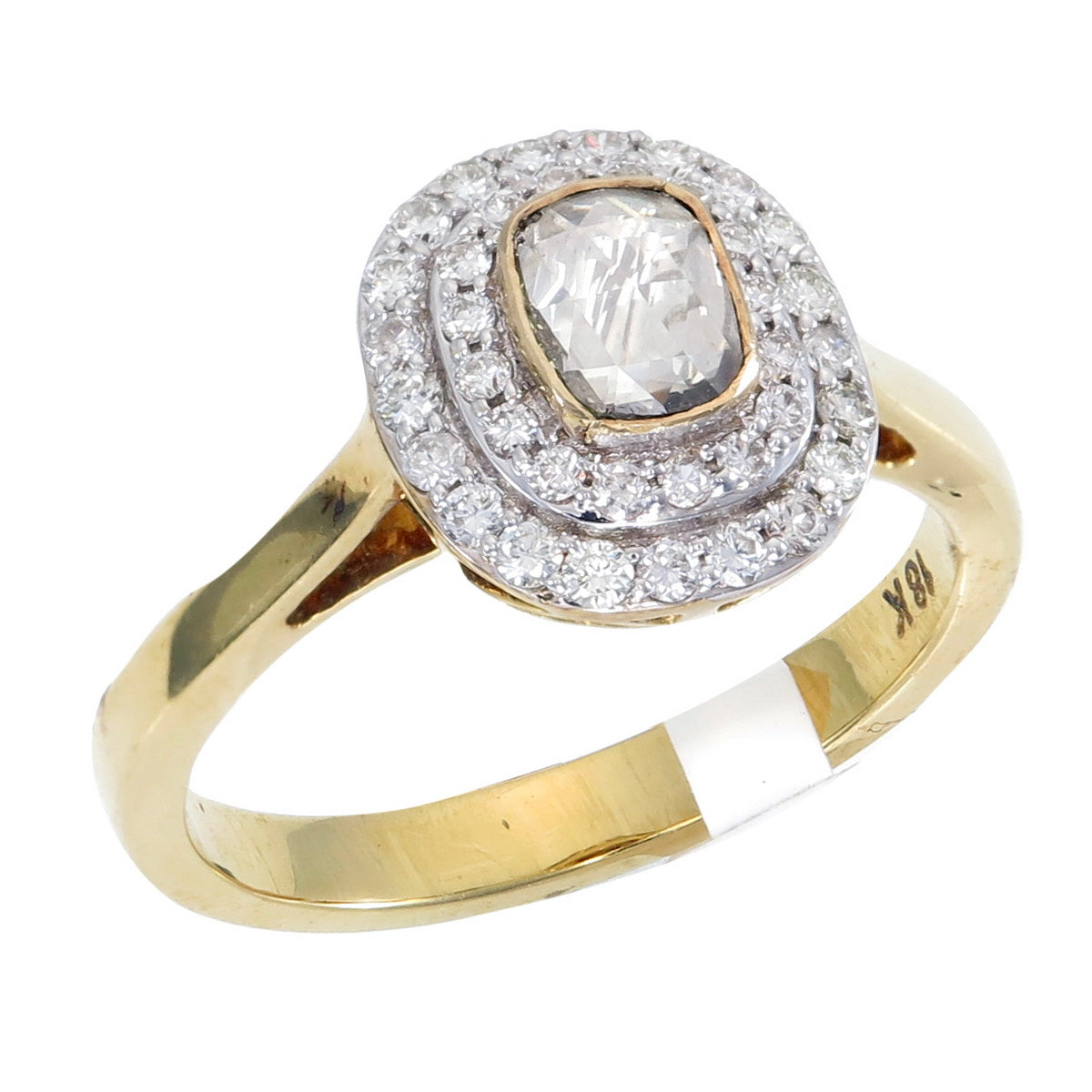 Polki Double Halo Ring