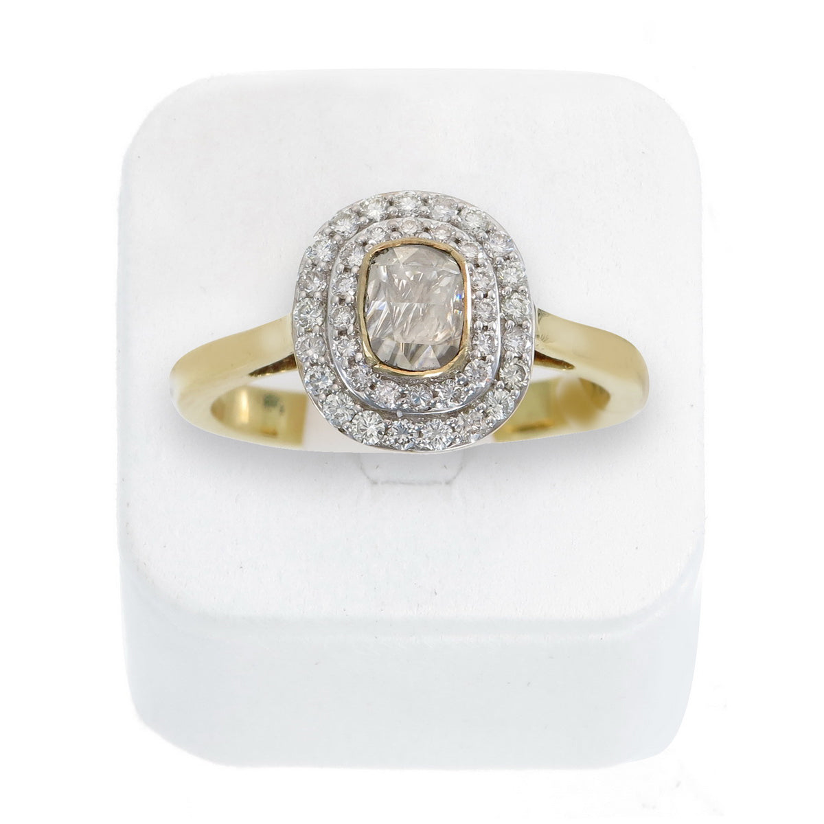 Polki Double Halo Ring