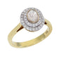 Polki Oval Halo Ring