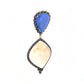Lapis Lazuli & Mother of Pearl Drop Silver Earrings