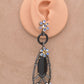 925 Silver Elegant Handcrafted Mixed Stone and CZ Teardrop Earrings