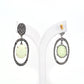 Oval Agate & Diamond Accent Dangle Earrings