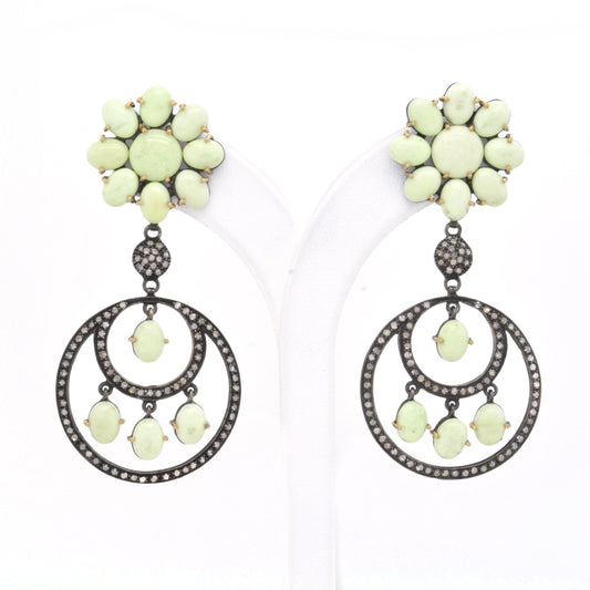 925 Silver Exquisite Agate Chandelier Drop Earrings