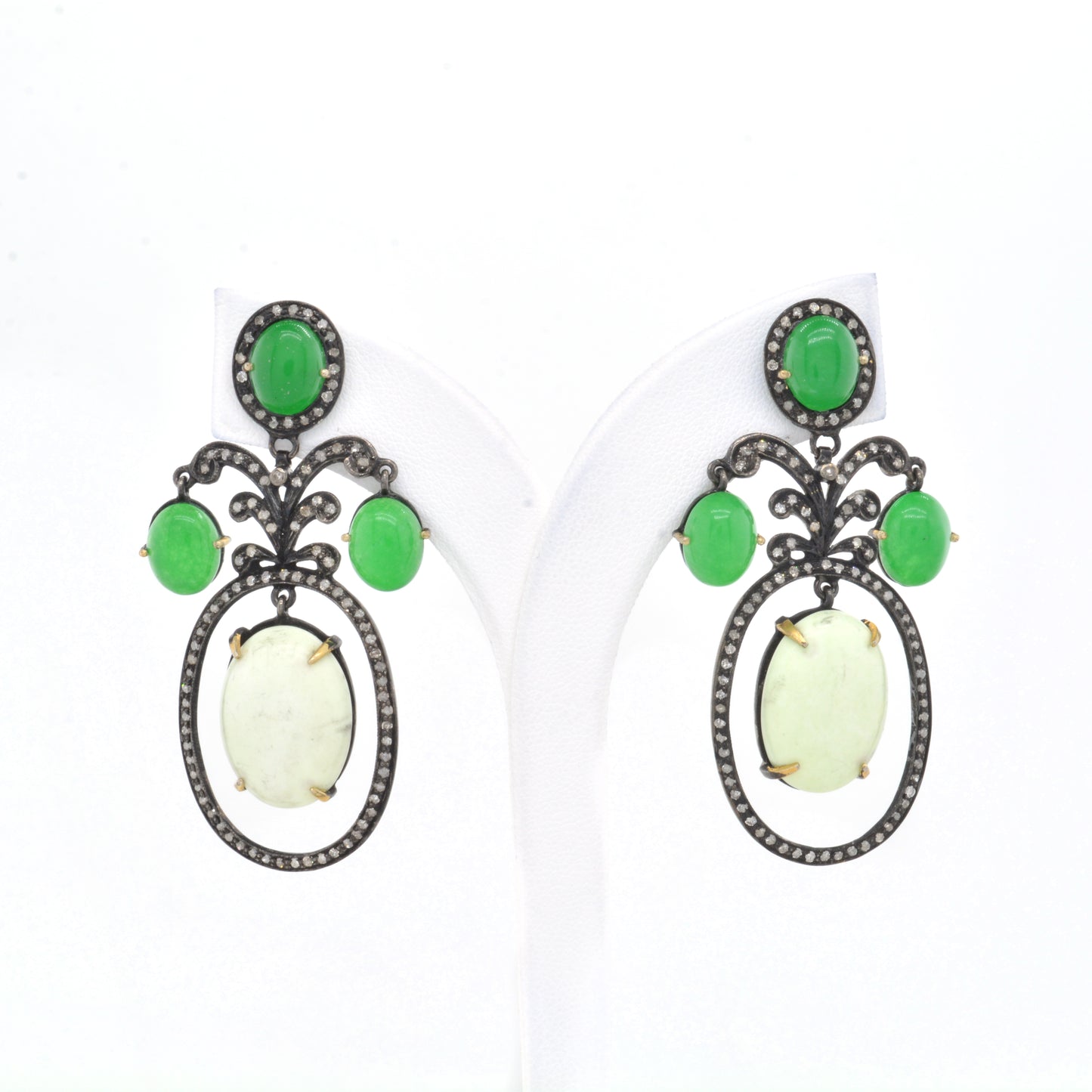 925 Sterling Silver Elegant Mix Gemstone Earrings