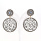 Exquisite Handcrafted Floral Rainbow Moonstone Drop Earrings
