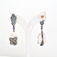 Exquisite 925 Sterling Silver Mixed Stone Floral Drop Earrings