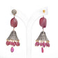 925 Sterling Silver Exquisite Handcrafted Ruby Chandelier Drop Earrings