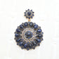 Radiant Handcrafted Sapphire and CZ Floral Drop Silver Earrings