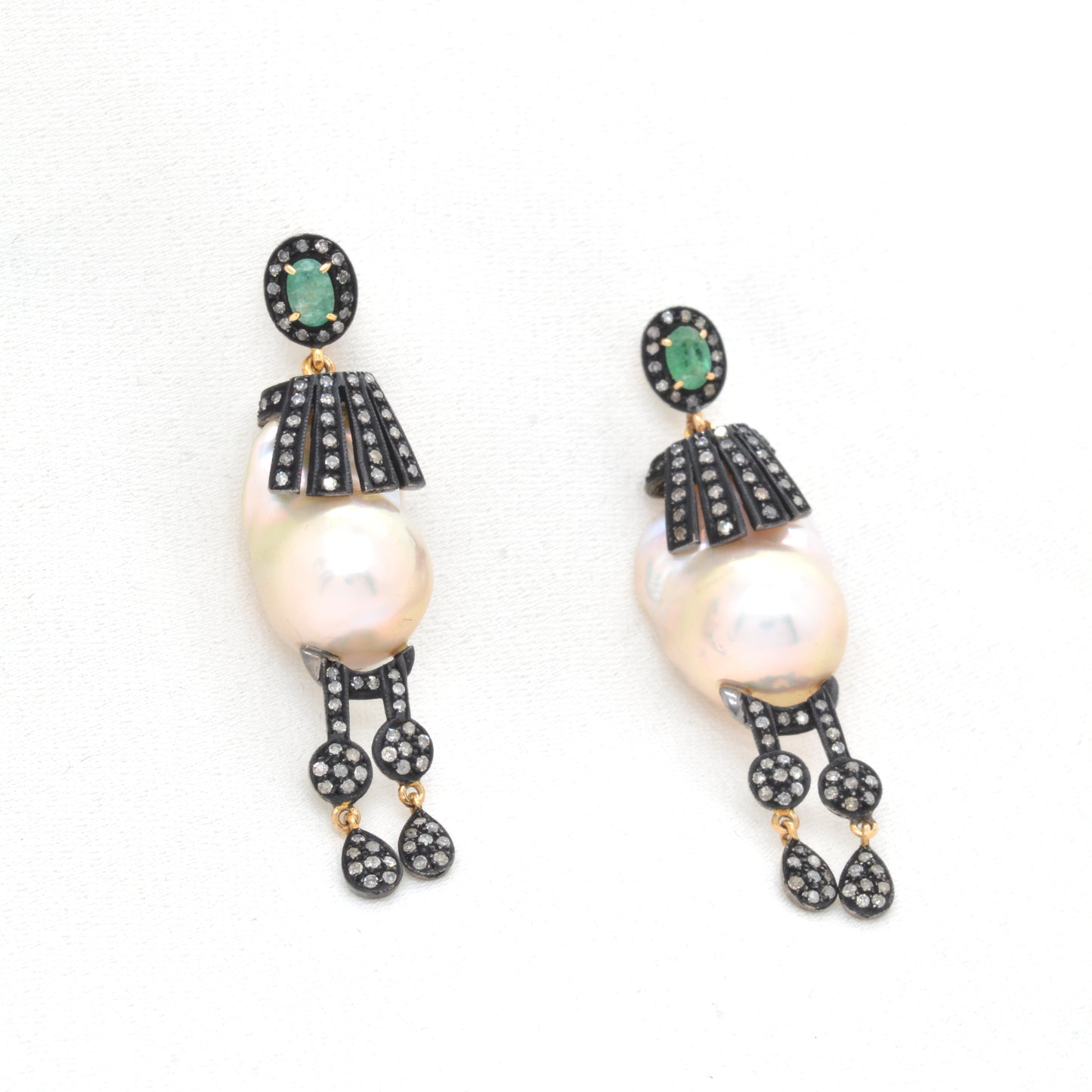 Opulent Pearl 925 Sterling Silver Chandelier Earrings