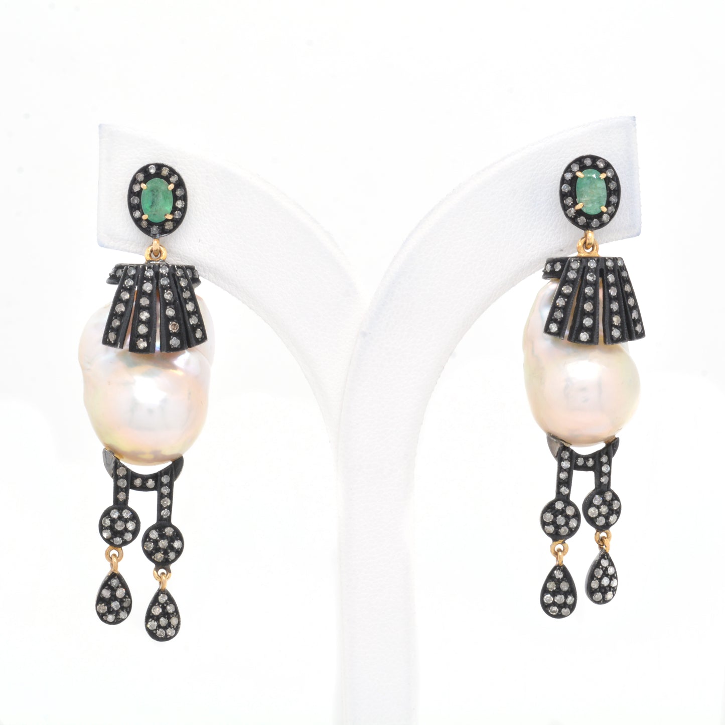 Opulent Pearl 925 Sterling Silver Chandelier Earrings