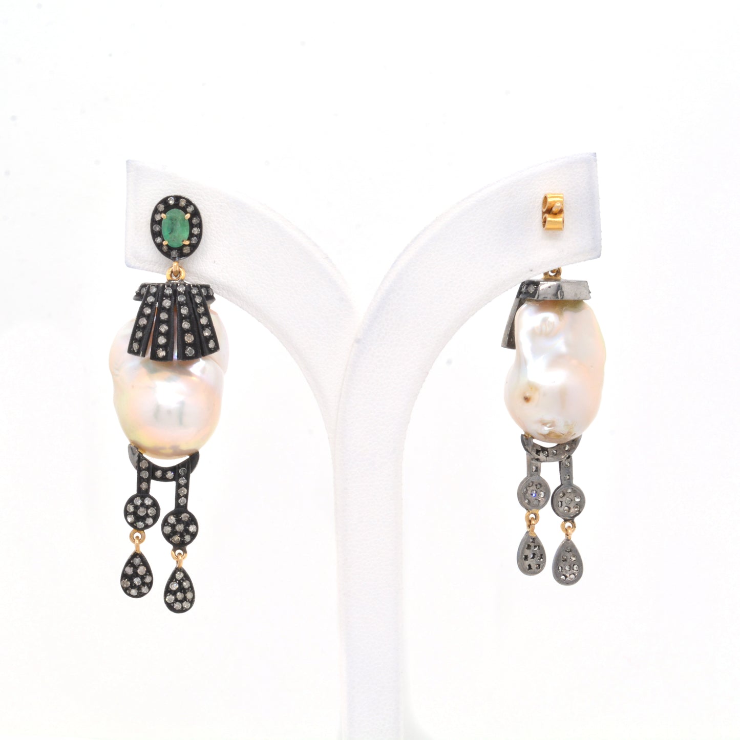 Opulent Pearl 925 Sterling Silver Chandelier Earrings