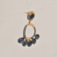 Radiant Handcrafted Blue Sapphire and CZ Drop Silver Earrings
