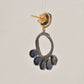 Radiant Handcrafted Blue Sapphire and CZ Drop Silver Earrings