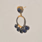 Radiant Handcrafted Blue Sapphire and CZ Drop Silver Earrings