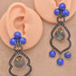 925 Silver Handcrafted Lapis Lazuli and Labradorite Drop Earrings