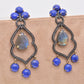 925 Silver Handcrafted Lapis Lazuli and Labradorite Drop Earrings