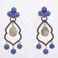 925 Silver Handcrafted Lapis Lazuli and Labradorite Drop Earrings