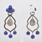 925 Silver Handcrafted Lapis Lazuli and Labradorite Drop Earrings