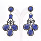 925 Sterling Silver Handcrafted Lapis Lazuli Chandelier Drop Earrings
