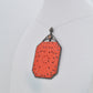 Vibrant Coral Filigree 925 Sterling Silver Pendant