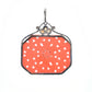 Exquisite Silver Hand-Carved Coral Pendant with Gemstone Accents