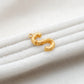 18k Solid Yellow Gold S Initial Letter Pendant