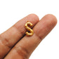 18k Solid Yellow Gold S Initial Letter Pendant