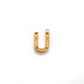 18k Solid Yellow Gold U initial Letter Charm Pendant