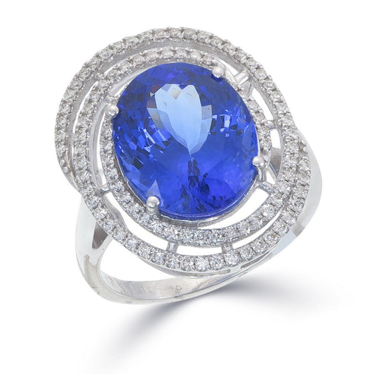 The Tanzanite Orbit Ring