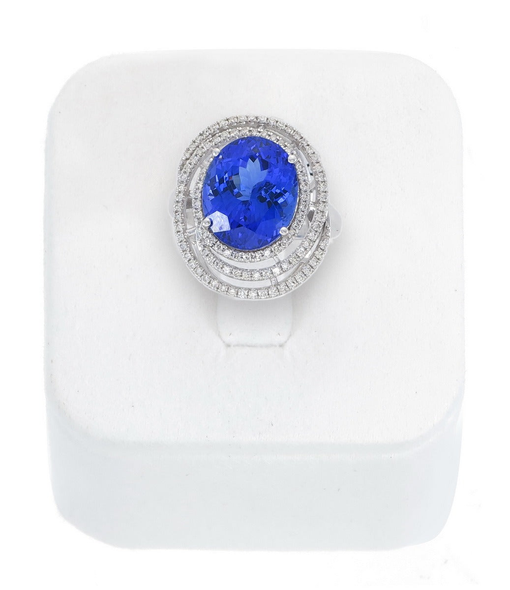 The Tanzanite Orbit Ring