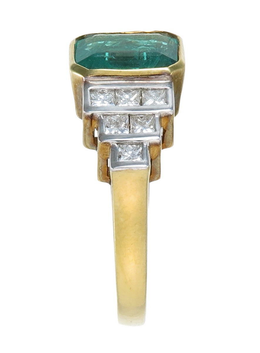 The Deco Emerald Ring