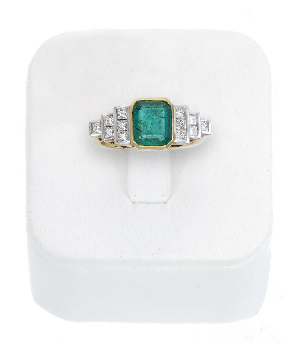 The Deco Emerald Ring