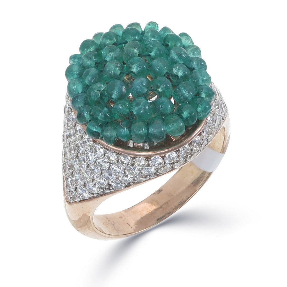 The Caviar Emerald Ring