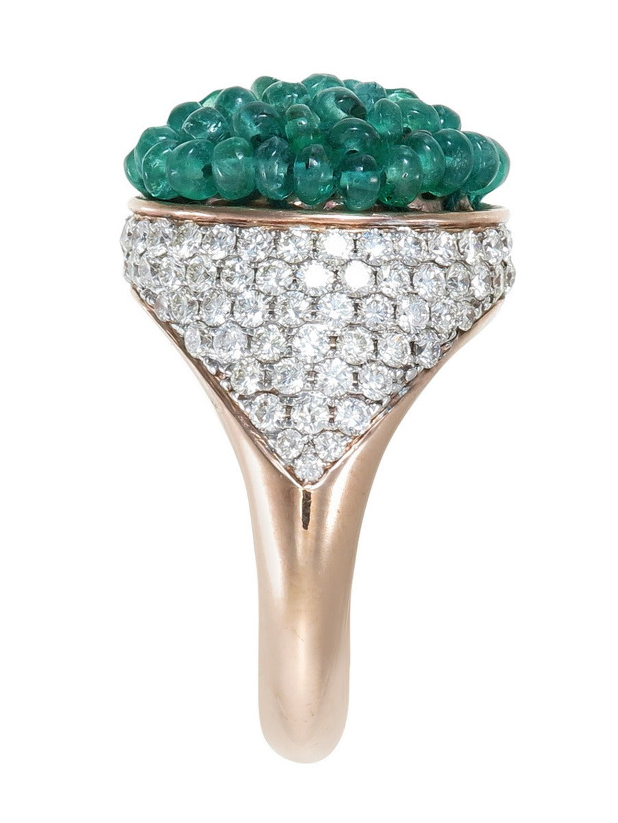The Caviar Emerald Ring
