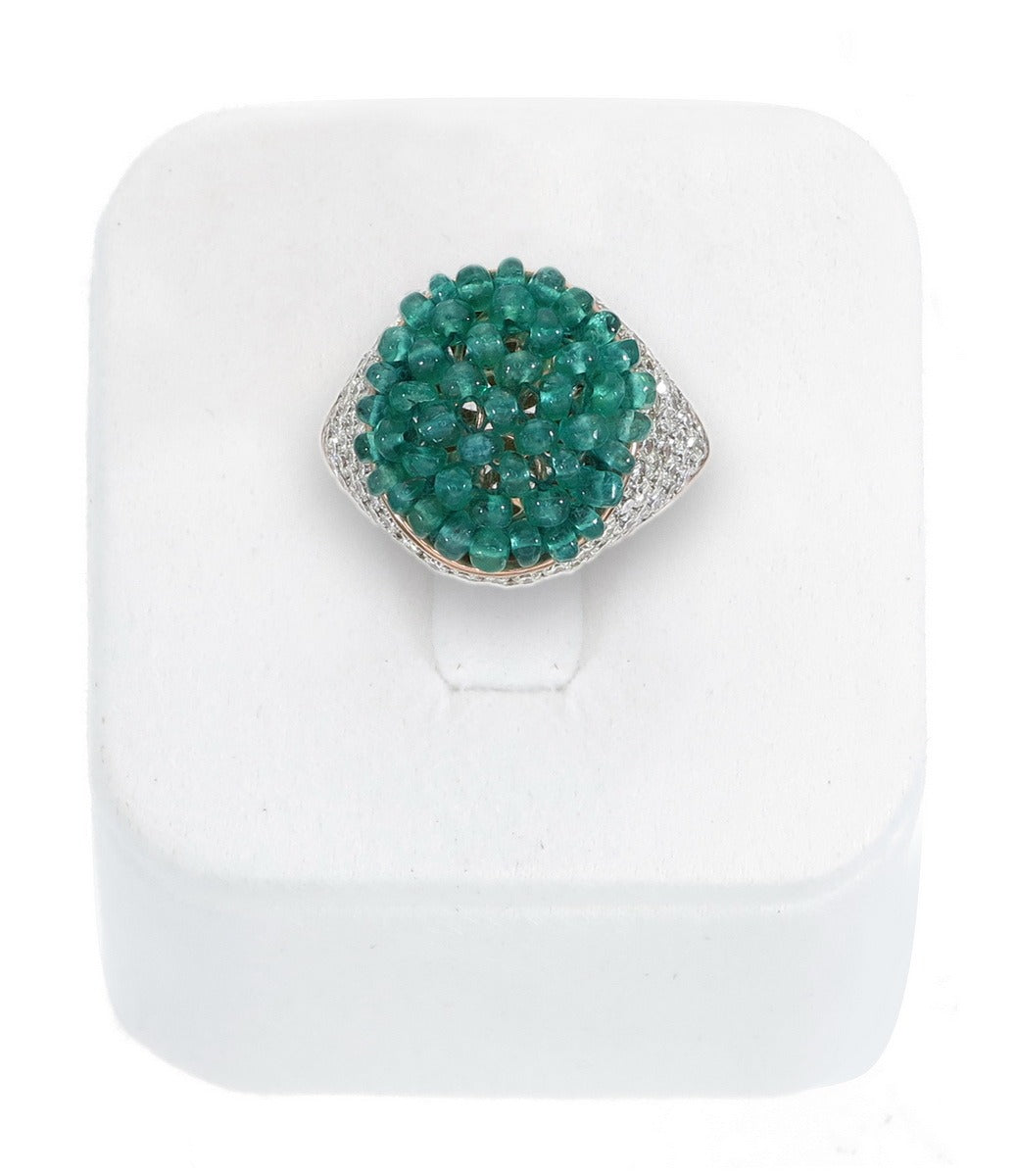 The Caviar Emerald Ring