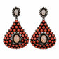 Coral Crown Drop Earrings