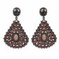Coral Crown Drop Earrings