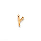 18K Solid Yellow Gold Pendant Y Initial Letter Charm
