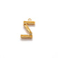 18k Solid Yellow Gold Z Initial Letter Charm Pendant