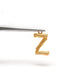 18k Solid Yellow Gold Z Initial Letter Charm Pendant