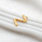 18k Solid Yellow Gold Z Initial Letter Charm Pendant