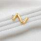 18k Solid Yellow Gold Z Initial Letter Charm Pendant