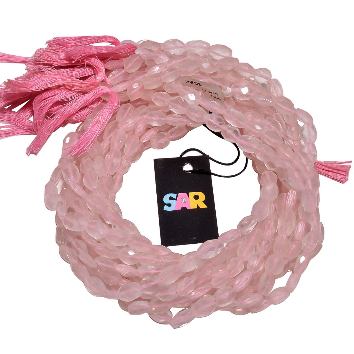 Rose Quartz Faceted Oval  Stone Beads, ( 9x8-11x8mm  Size)